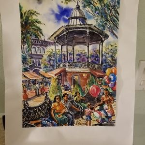 Vintage watercolor & ink.